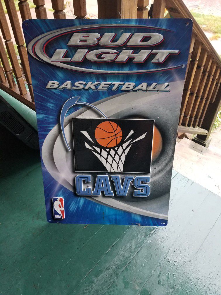 Budlight Cavs Basketball Sign