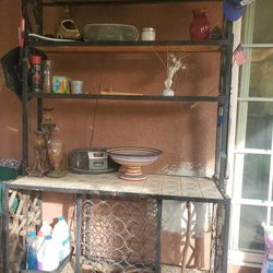 Wrought Iron Wine Rack Shelving