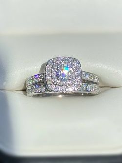 Kay Jewelers Neil Lane Diamond Bridal Set 1.5 CTW Round-Cut 14K White Gold Size 5.5