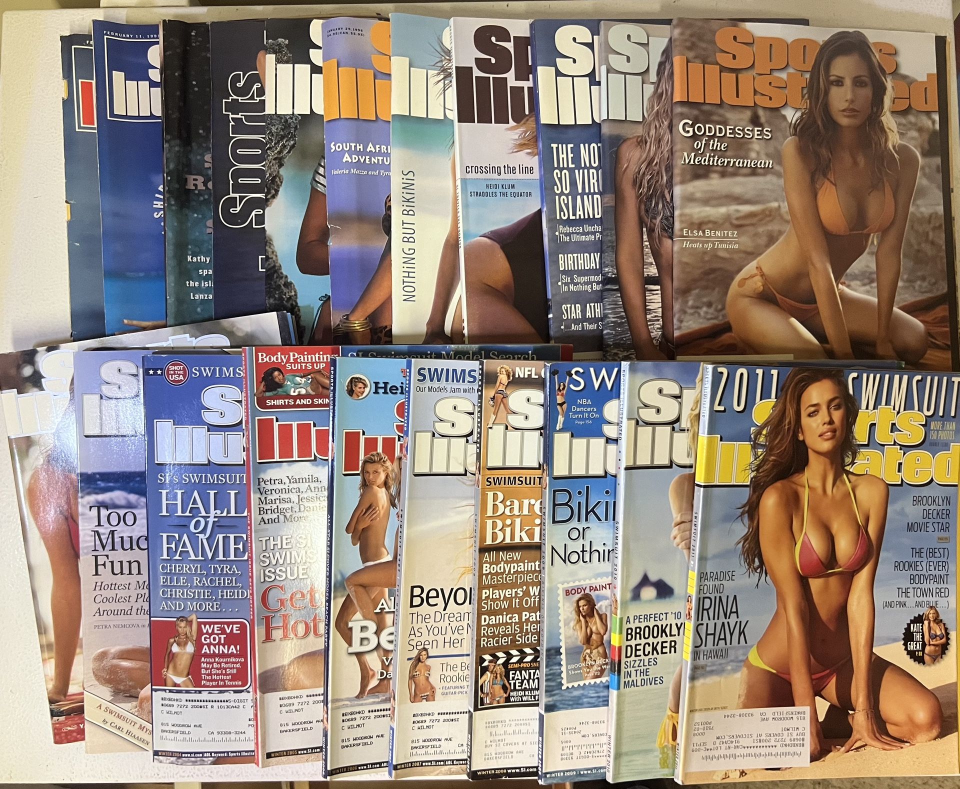 Sports Illustrated Swimsuit Lot of 21 Issues 1(contact info removed) Ireland Banks Klum
