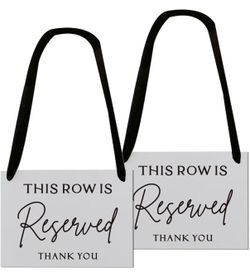 2Pcs reserved seating sign