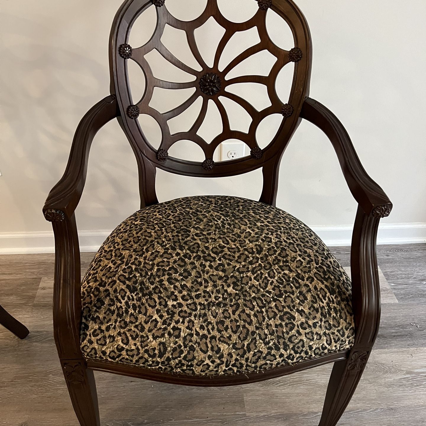 Animal Print Wood Chairs