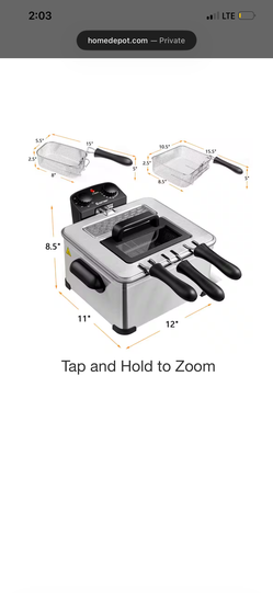 Electric deep fryer- silver