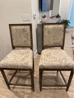 Wooden Upholstered Bar Stools