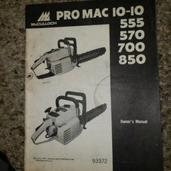 Mcculloch Owners Manual Pro Mac 10-10 
