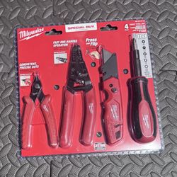 Milwaukee Electrician's Hand Tool Kit (4-Piece) NEW !!