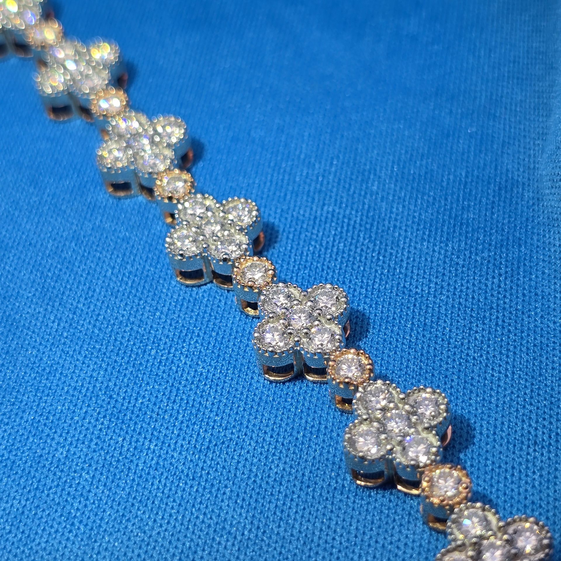 Moissanite 8.3 ctw Rounded Cross Bracelet