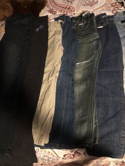 Little Boys Jeans $7 Each Only 3 left Size 8..1 Black 1Blue Black & 1 light Brown. Also 1 Size 10 Blue Jeans