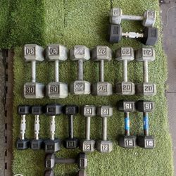 5-30lbs dumbbells with rack 