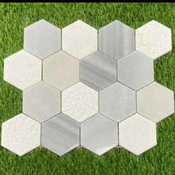  ️🔥🔥‼️🔥🔥‼️(Tampa Bay) Mosaicos River Stone Antislipery , Mosaicos antiresbalante Para Duchas Y Regaderas 