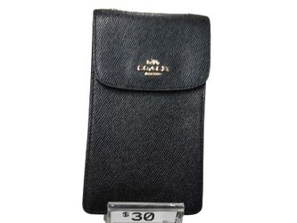 Coach Phone Pouch Black Purse / Handbag