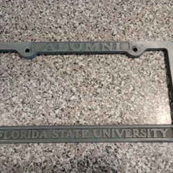 Vtg Florida State University FSU Alumni Booster Car Vehicle License Plate Frame Holder