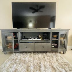 84” TV Stand Console Entertainment Table
