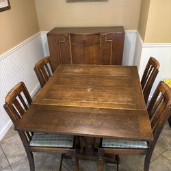 Vintage Dining Table And Buffet
