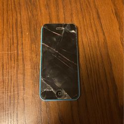 iPhone 5c (light Blue) Cracked Screen