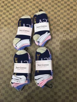 NWT girls Juicy couture socks 20 pairs bundle