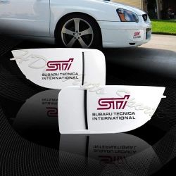 For 2004-2005 Subaru Impreza WRX STi White Fog Light Lamp Bumper Bezel Cover Cap -(4-FLC-SUIP0400-WH