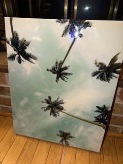 19.75”x15.5” PALM TREE CANVAS WALL ART DECOR