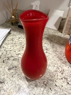 Red Glass Vase