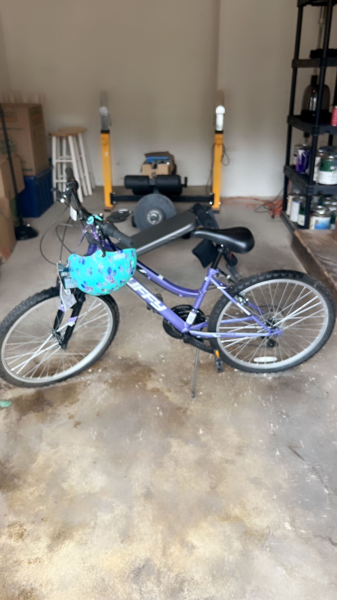Girl Mountain Bike with Helmet