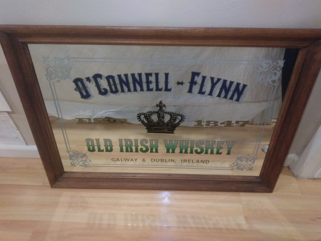 Big Mirror-O'Connell Flynn Old Irish Whiskey