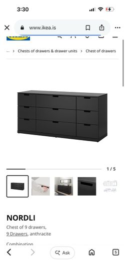 IKEA NORDLI 9 drawer dresser