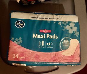 5 Packages Of Kroger Super Maxi Pads