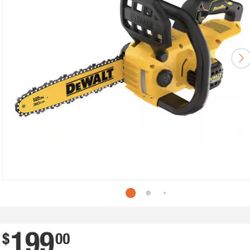 DEWALT 20V MAX 12 in. Cordless Battery Powered Chainsaw (Tool Only