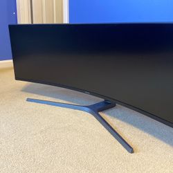 SAMSUNG 49-Inch CHG90 144Hz Curved Gaming Monitor (LC49HG90DMNXZA) – Super Ultrawide Screen QLED Computer Monitor, 3840 x 1080p Resolution, 1ms Respon