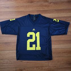 Michigan Wolverines Desmond Howard Adidas Navy Blue Jersey Size M PLEASE READ