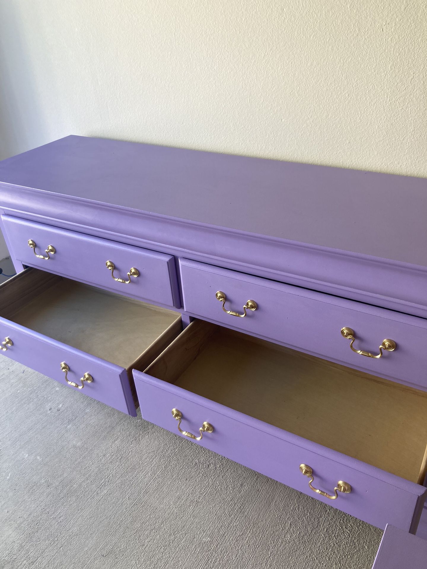 Beautiful Purple Dresser And Nightstand for Sale in San Antonio, TX -  OfferUp
