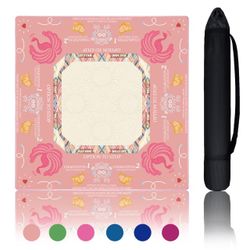 Boho, Pink Mahjong Mat. Neoprene For Card Table