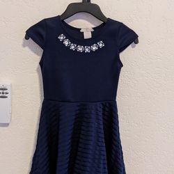 Girls Navy Blue Dress Size 5