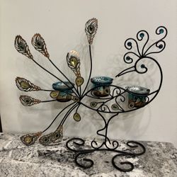 Peacock Candle Holder