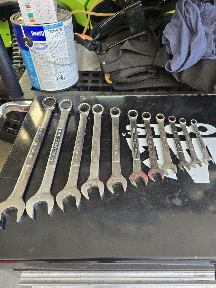 Set Craftsmen Wrenches 1 To 38th