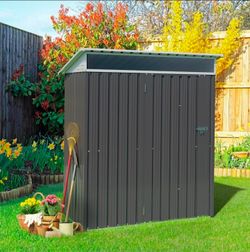🔥new inbox🔥5 x 3 x 6 FT Outdoor Storage Shed Clearance, Metal Garden Shed with Large Window and Lockable Door,