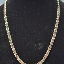 Sterling Silver Serpentine Curb Link Necklace 24"