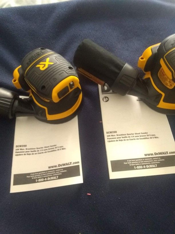 DeWalt XR Brushless Orbital Sanders $80 Each