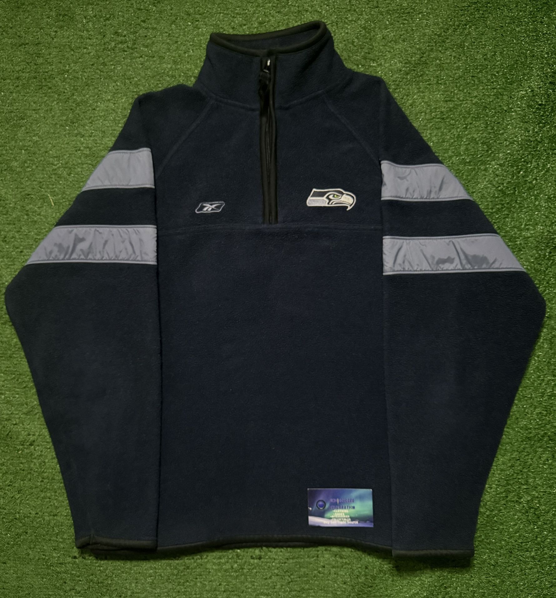 Vintage Seattle Seahawks Quarter Zip Fleece Youth X-Large