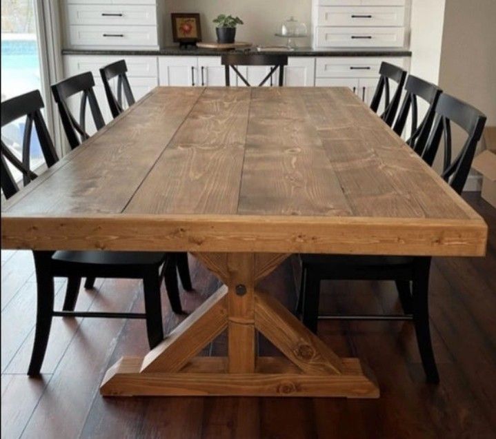 Custom Made Farmhouse Style Dining Tables.
