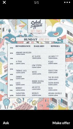 Splash house ticket 2 day