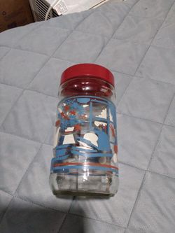 vintage Anchor Hocking clear glass Maxwell House coffee jar