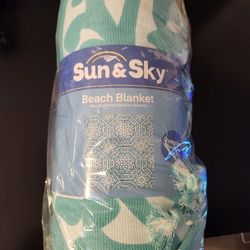 Beach Blanket For 2 Brand New In Package Size 56x56 