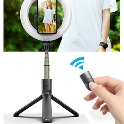 Brand New Portable Selfie Ring LED Light Tripod for Live Stream broadcast to YouTube Video