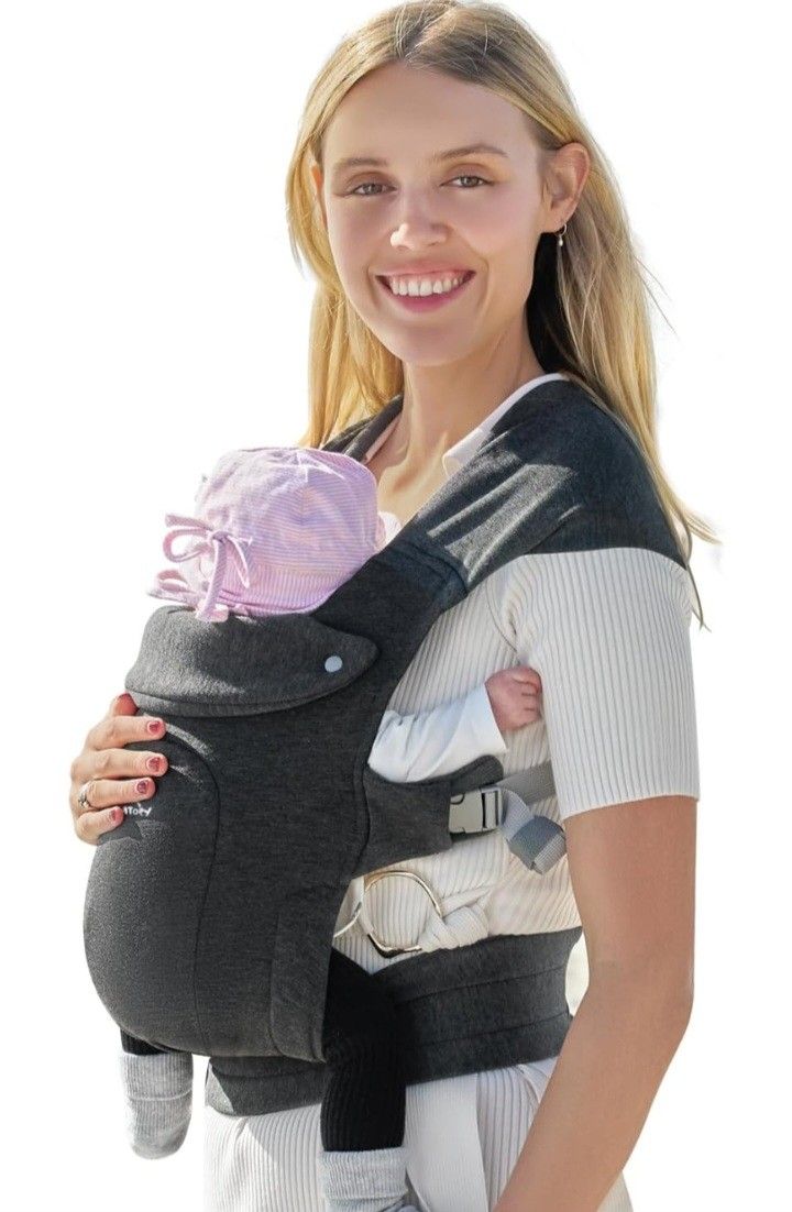 (299)
GROWNSY Baby Carrier Newborn to Toddler, Cozy Baby Wraps Carrier, Ergonomic Baby Carrier with Head Support, Deep Grey
