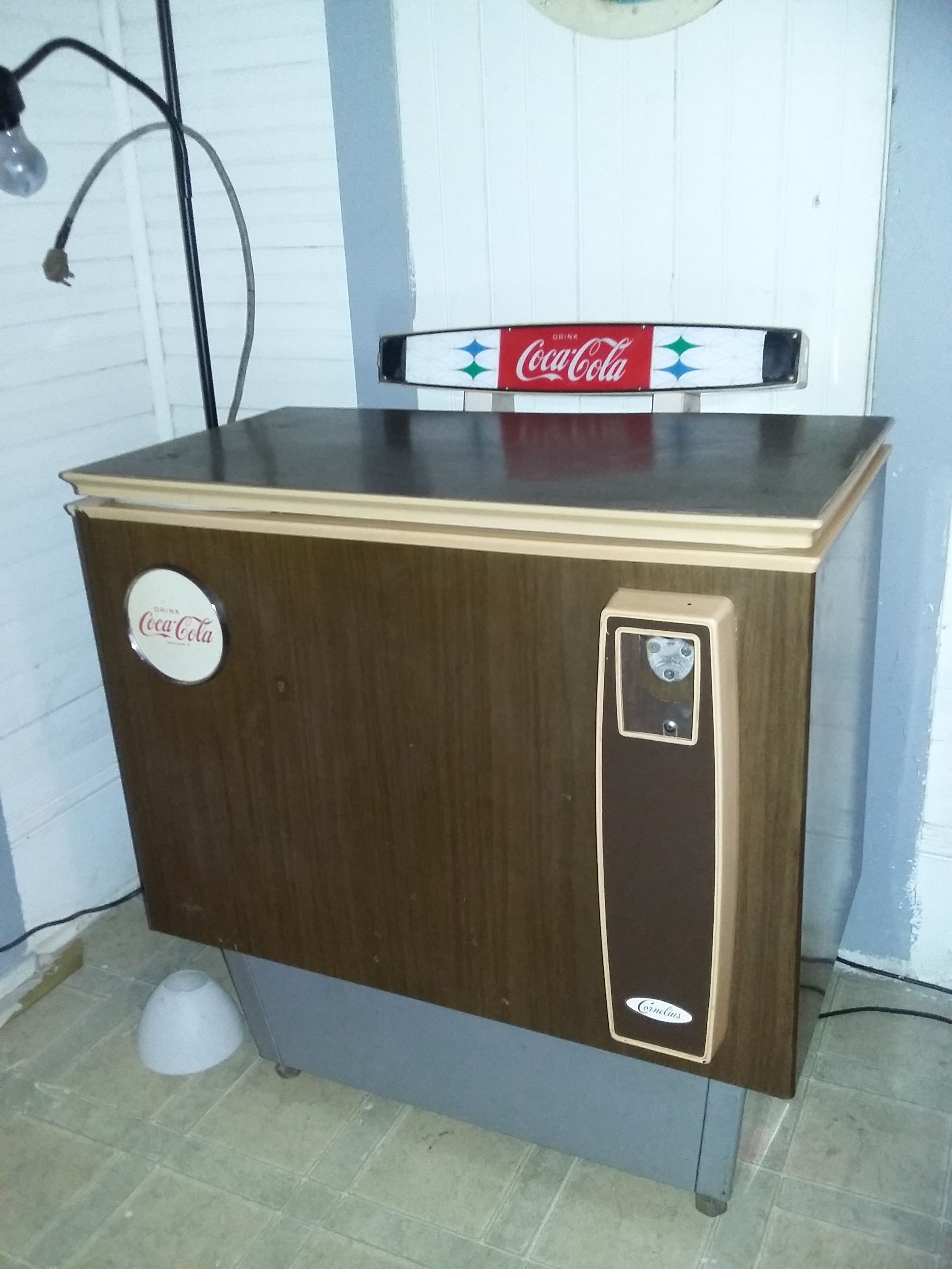 1969 Coca Cola Cornelius slide rack vending machine