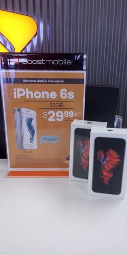 iPhone 6s 32gb Space grey 29.99 when you make the switch to Boost Mobile 4027 N Oracle rd