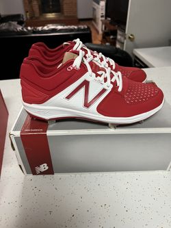 New Balance Baseball Metal Cleats L30000TR3 Red & White Size 7 D