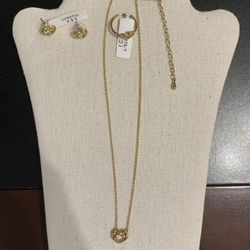 18k Gold Plated Infinity Heart 3 Piece Set