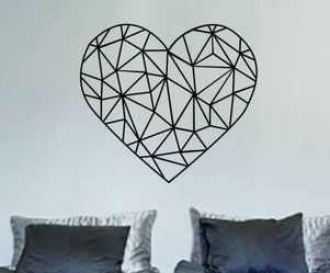 PRE MADE Wall Decal Home Decor Geometric Heart